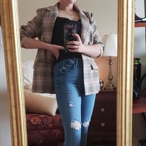 Princess Polly Oversized Plaid Blazer NWT